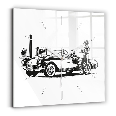 Szögletes üvegóra Retro illusztráció