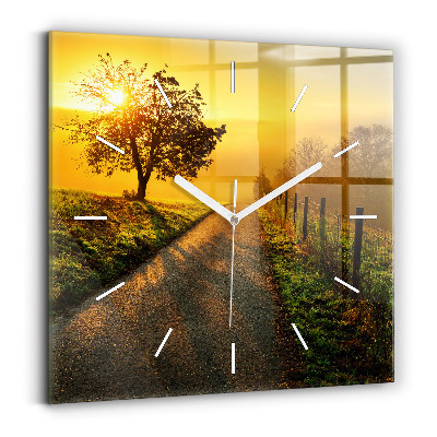 Szögletes üvegóra Köd napfelkeltekor