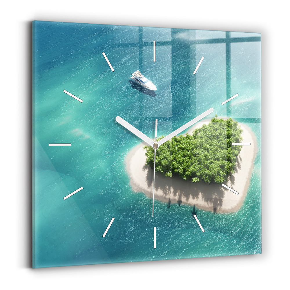 Szögletes üvegóra Szív sziget