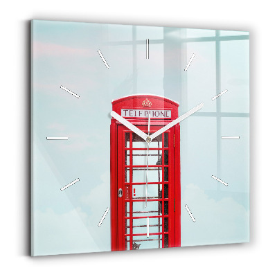 Szögletes fali üvegóra Telefonfülke