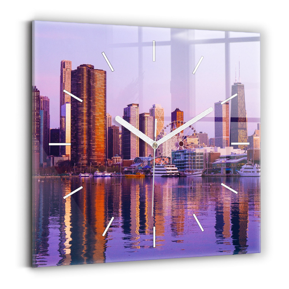 Szögletes üvegóra Kilátás az USA felhőkarcolóira