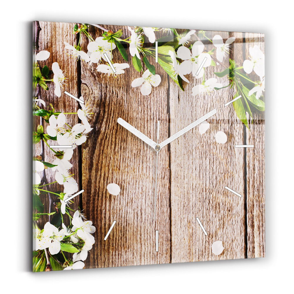 Szögletes üvegóra Virágok fán