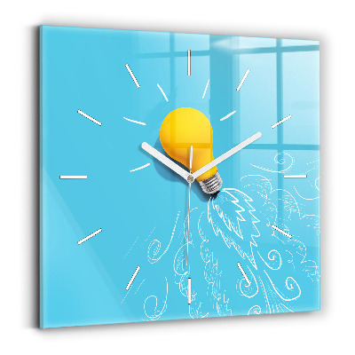 Szögletes fali üvegóra Villanykörte rajz