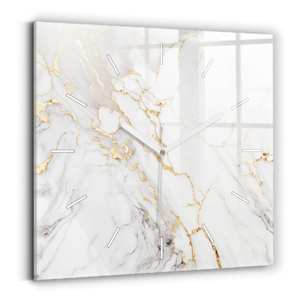Szögletes fali üvegóra Dekoratív márvány