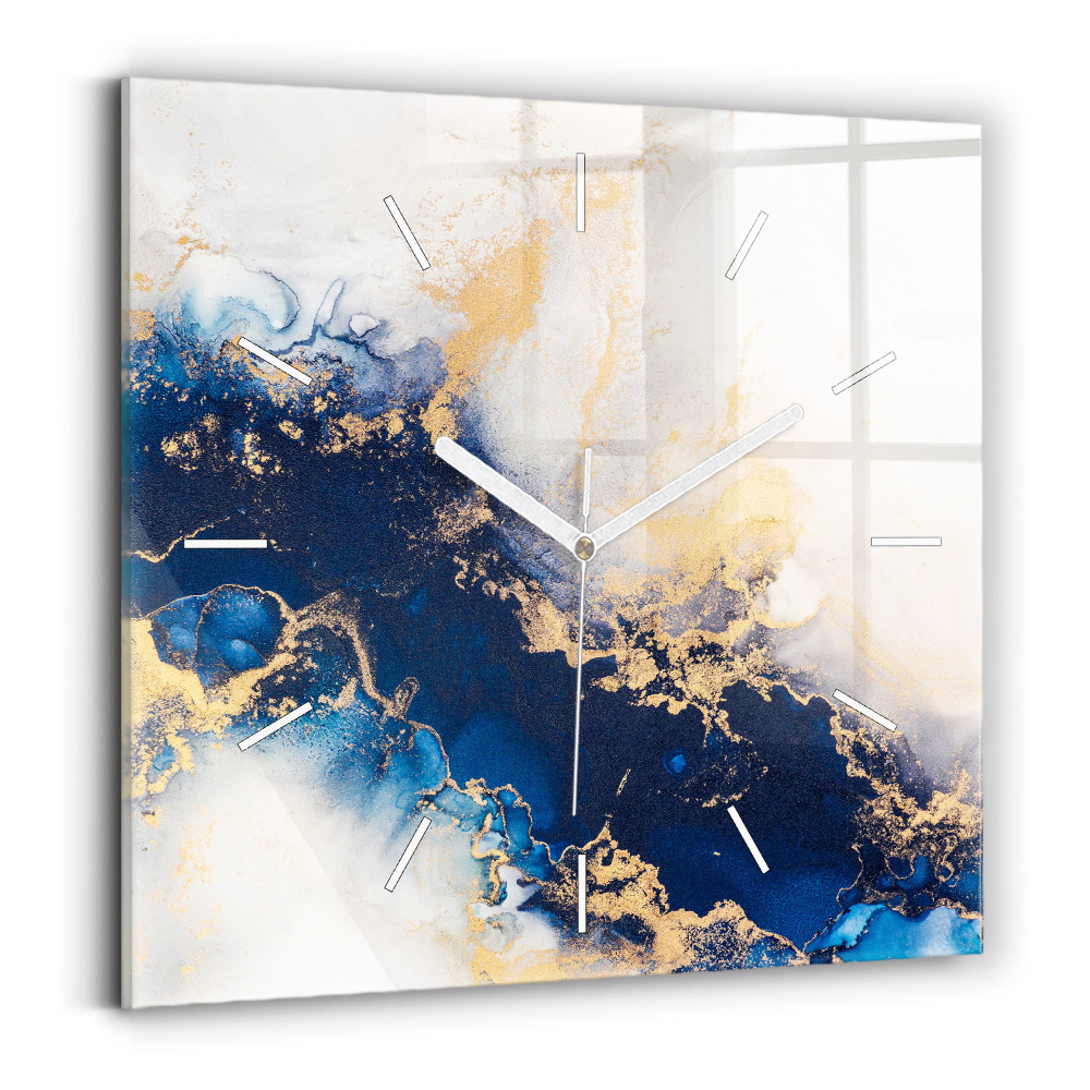 Szögletes üvegóra Márványminta