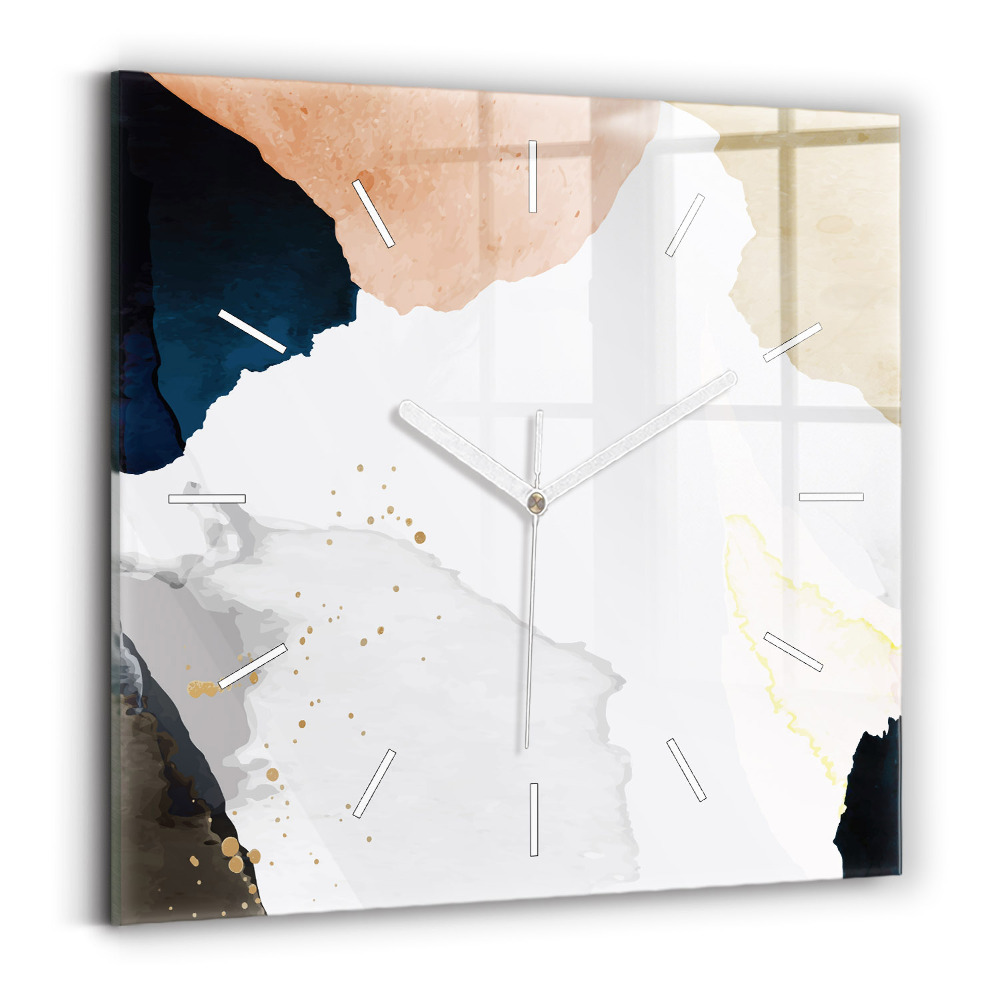 Szögletes fali üvegóra Foltok absztrakt