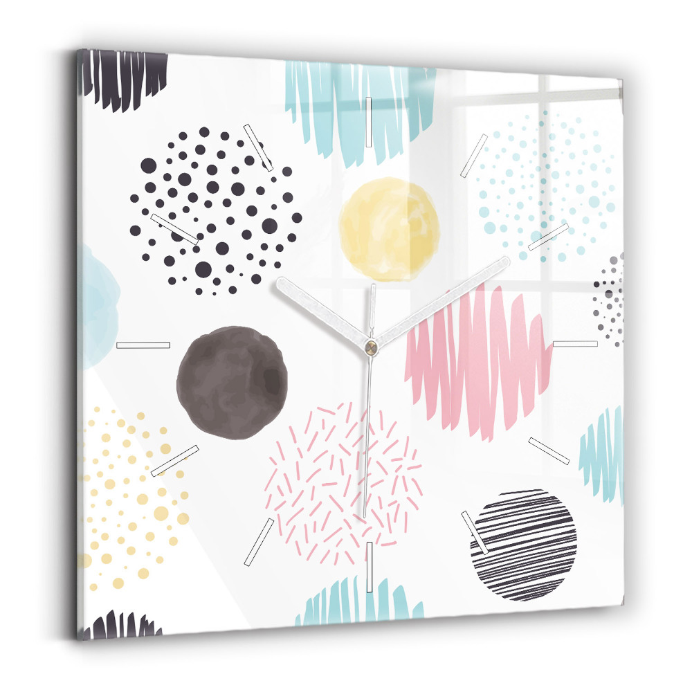 Szögletes üvegóra Geometrikus minta