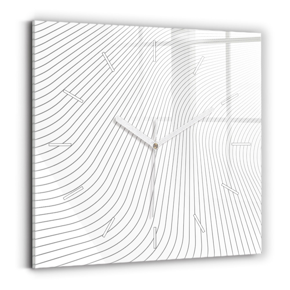 Szögletes üvegóra Vonalak absztrakt