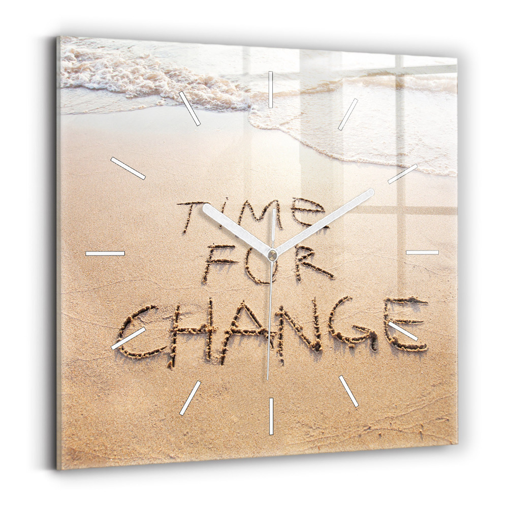 Szögletes fali üvegóra Idézet a tengerparton