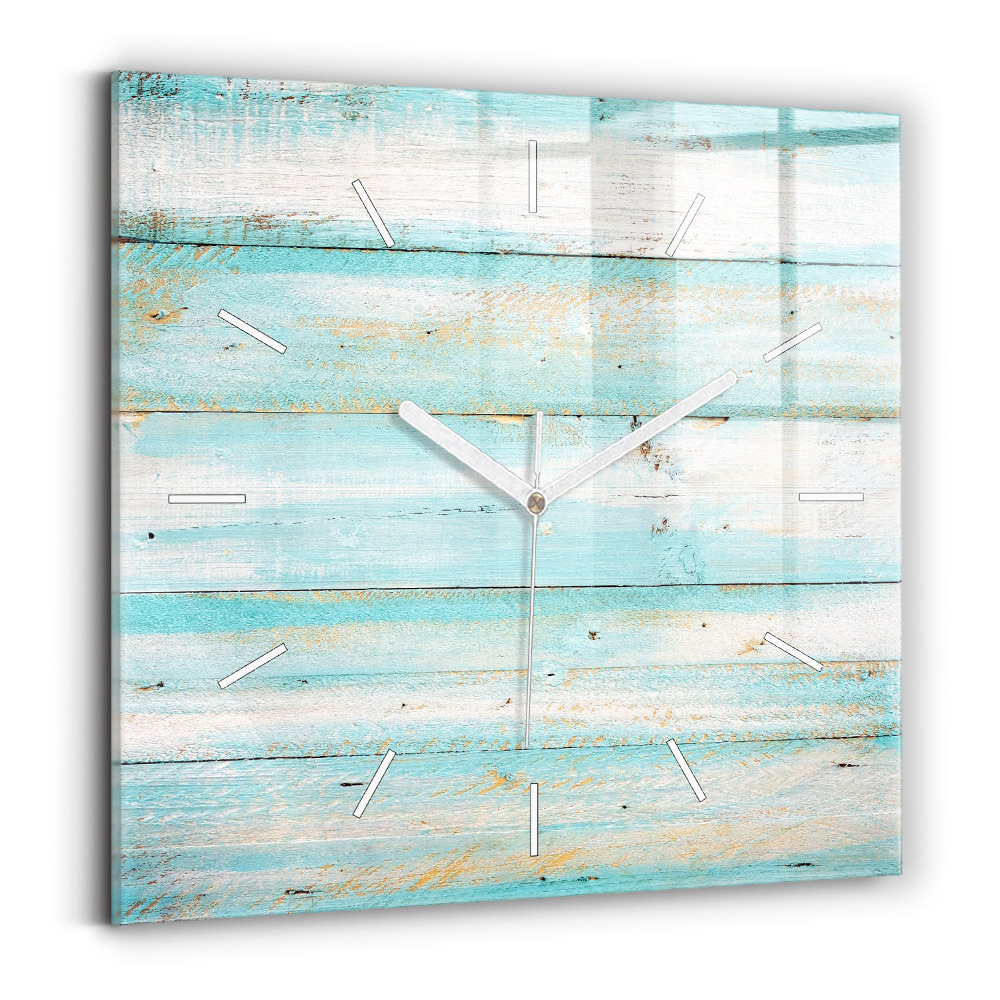 Szögletes üvegóra Kék táblák