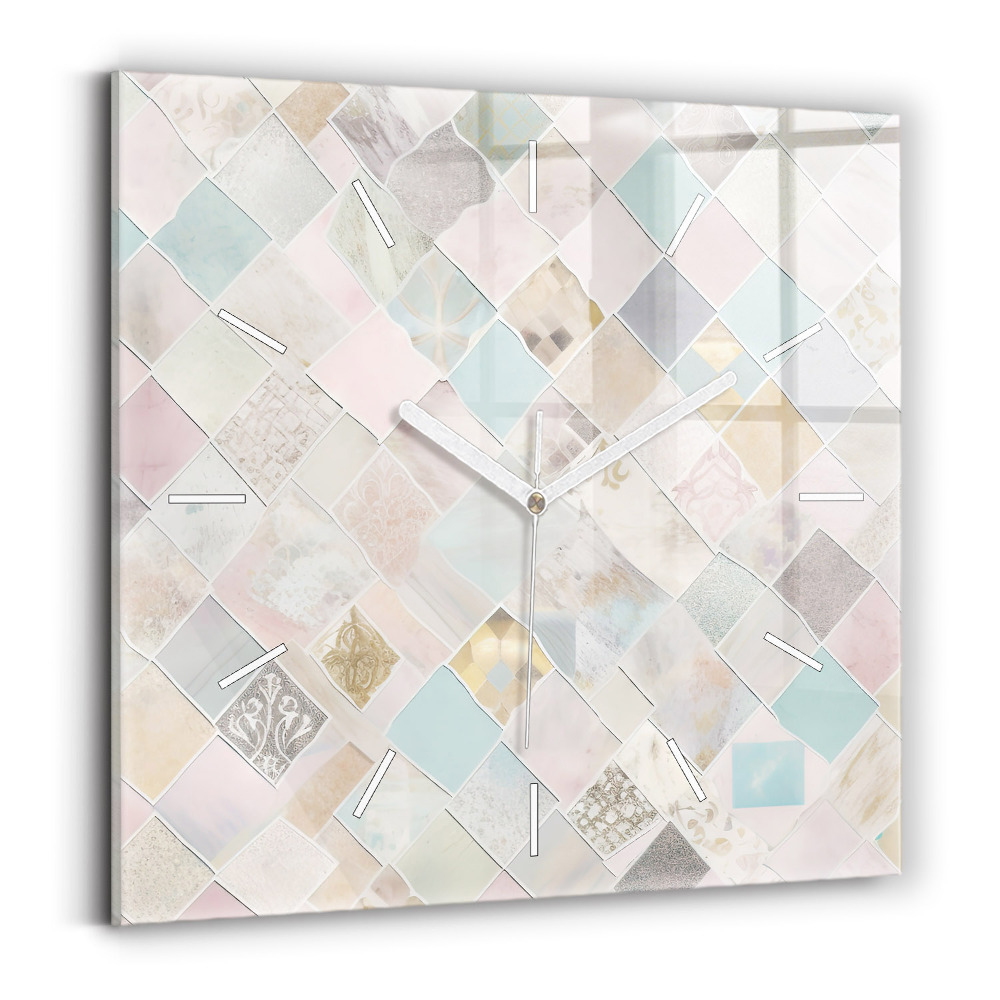 Szögletes fali üvegóra Színes csempe