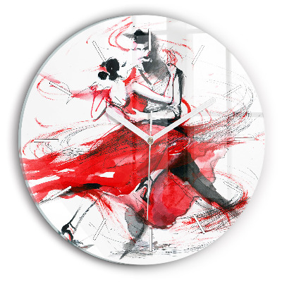 Kerek fali üvegóra Táncoló pár