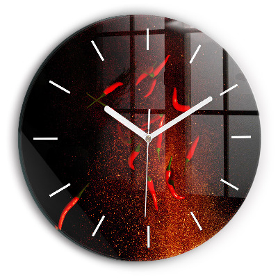 Kerek üvegóra Chilipaprika