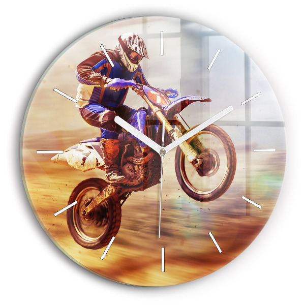 Kerek fali üvegóra Enduro motocross