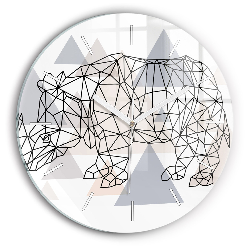 Kerek fali üvegóra Geometrikus minta