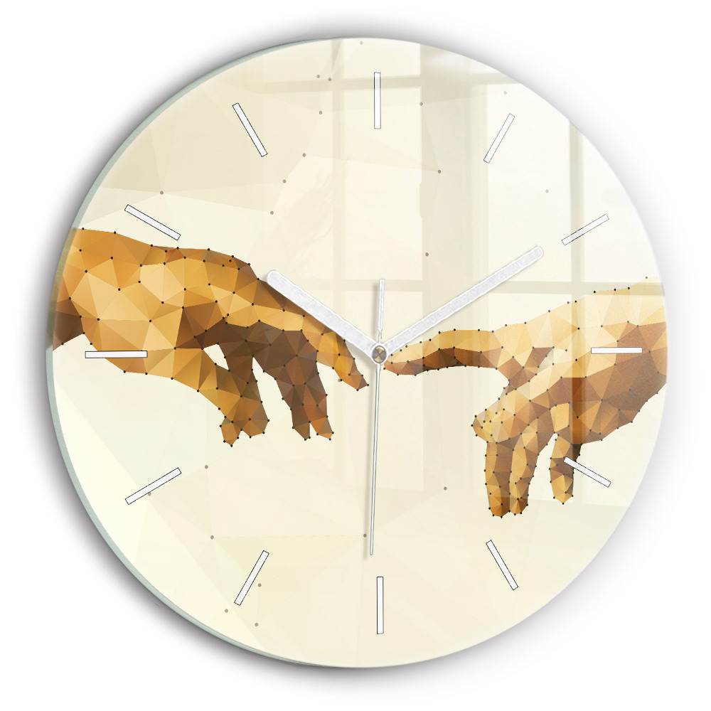 Kerek fali üvegóra Ádám megteremtése