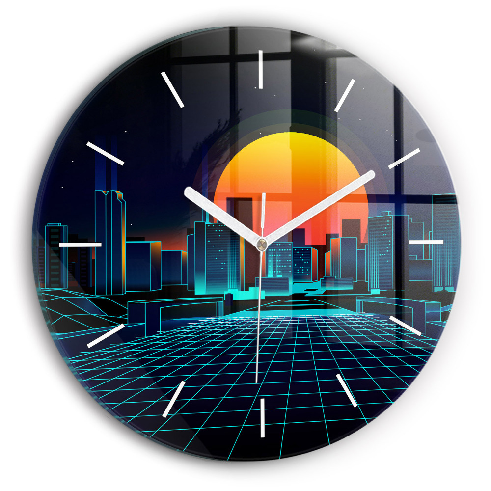 Kerek üvegóra Kibertéri város