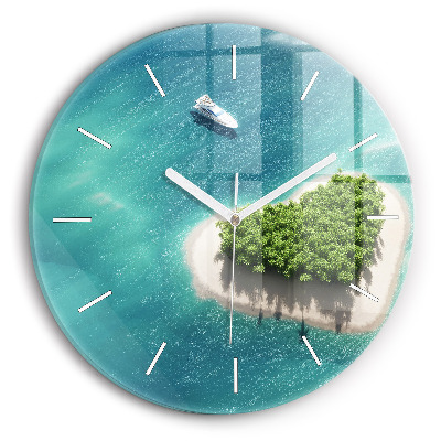 Kerek fali üvegóra Szív sziget