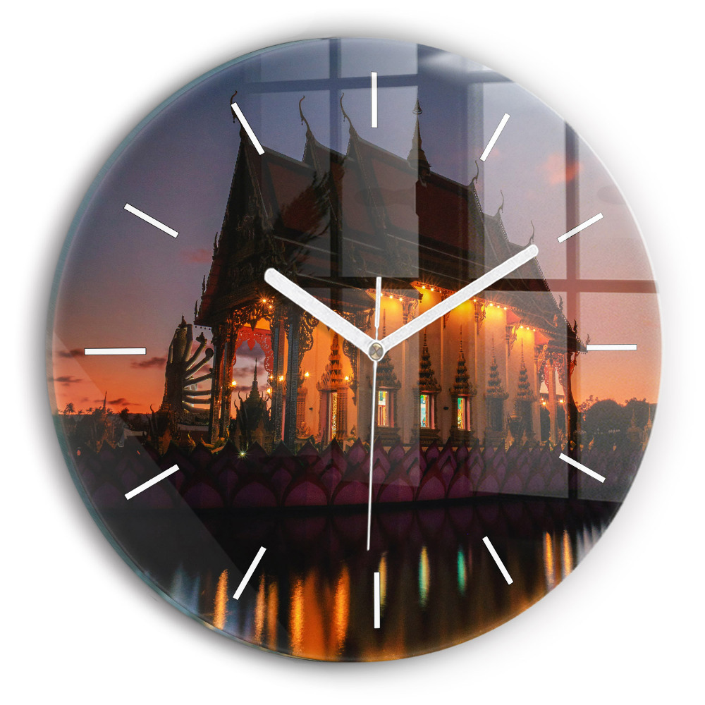 Kerek fali üvegóra Templom Bangkokban
