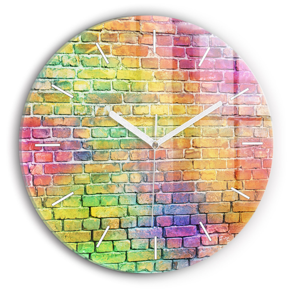 Kerek üvegóra Festett fal