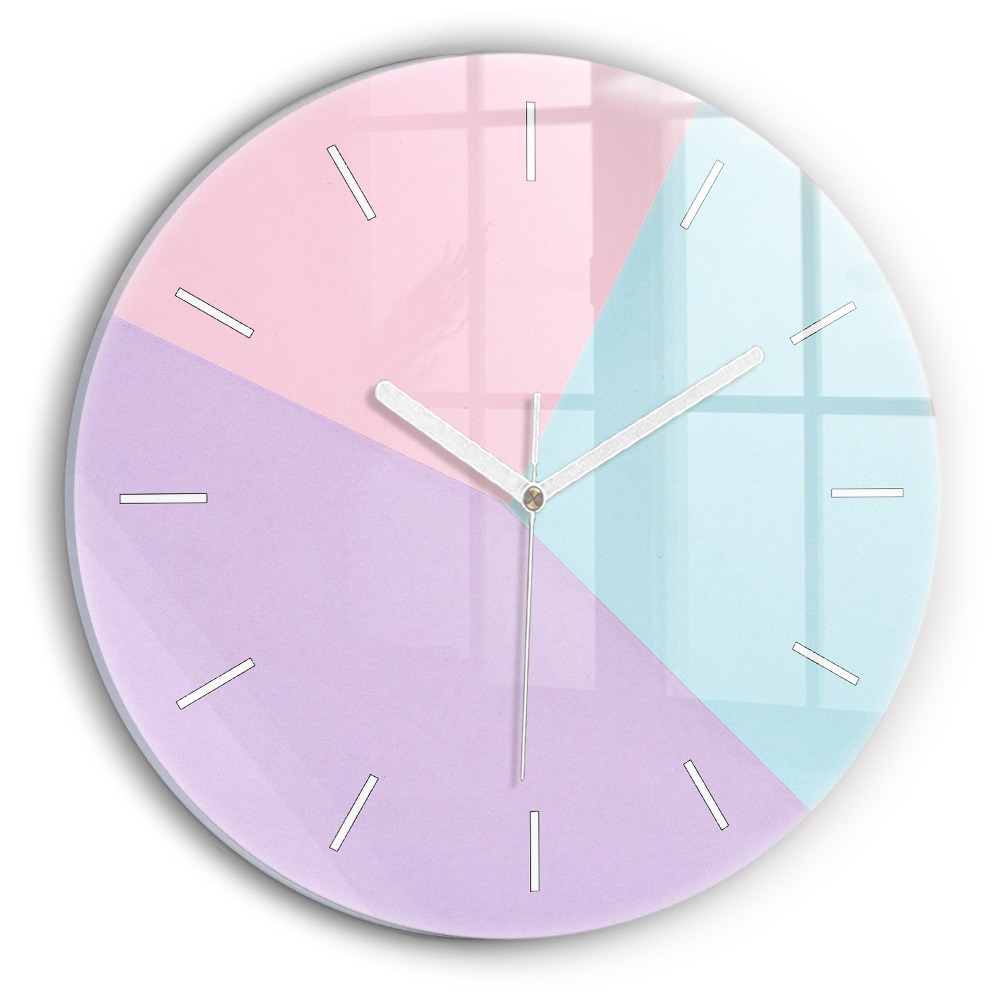 Kerek üvegóra Pasztell minta