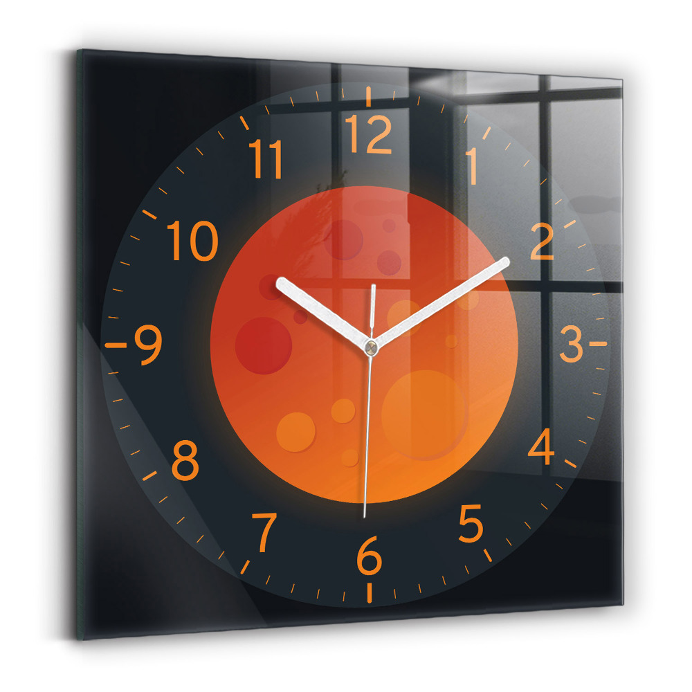 Szögletes üvegóra Telihold